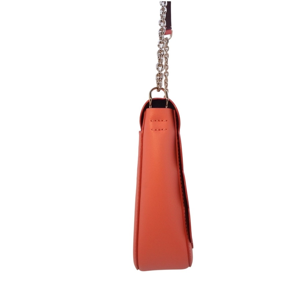 Kate Spade Scalloped Flap Shoulder Bag Womens OS Coral Pink Excellent Leather - Picture 5 of 7